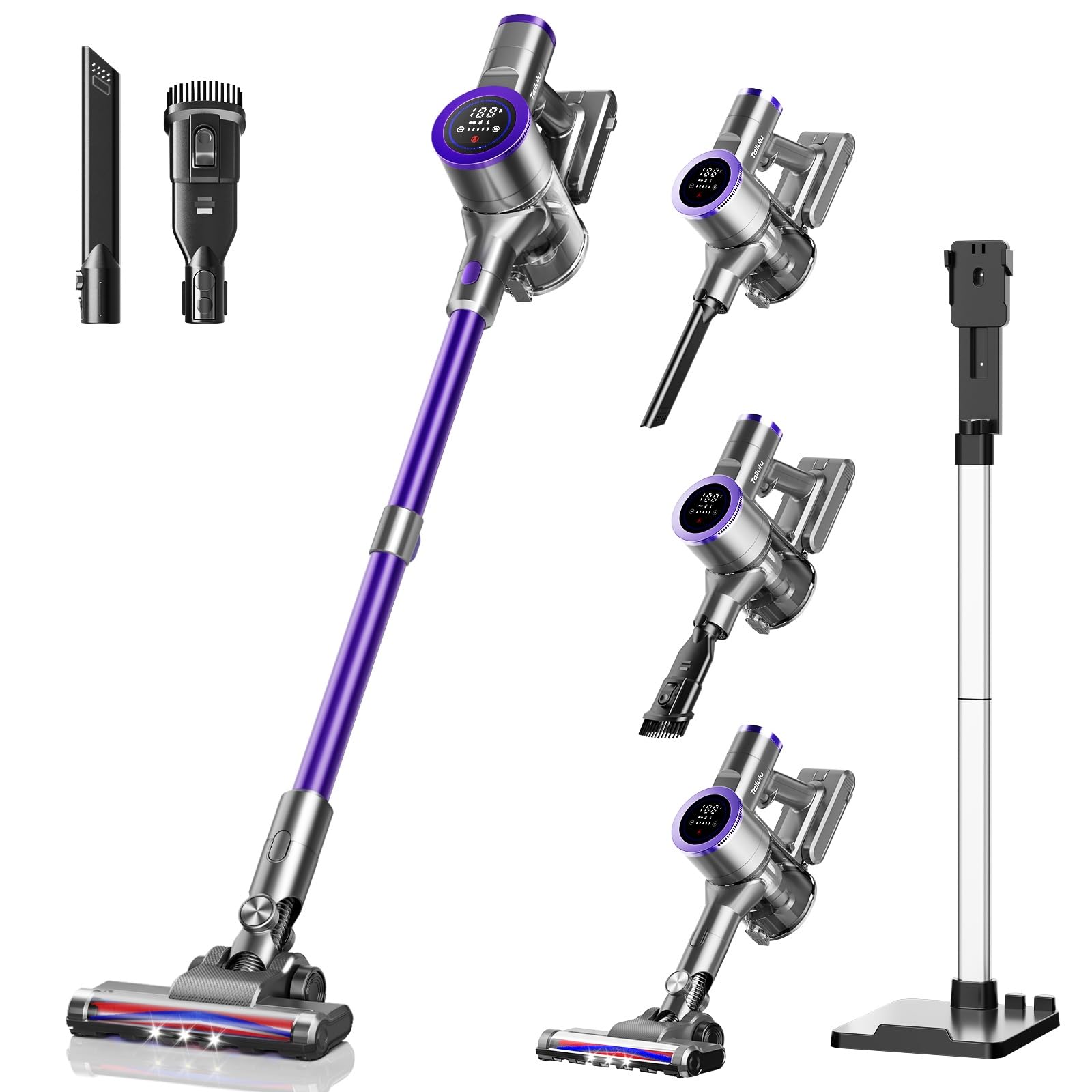 ❤️新品❤️掃除機 コードレス 強力吸引 スティック ハンディ LED液晶 Amazon | 【12000pa 強力吸引】掃除機 コードレス スティック